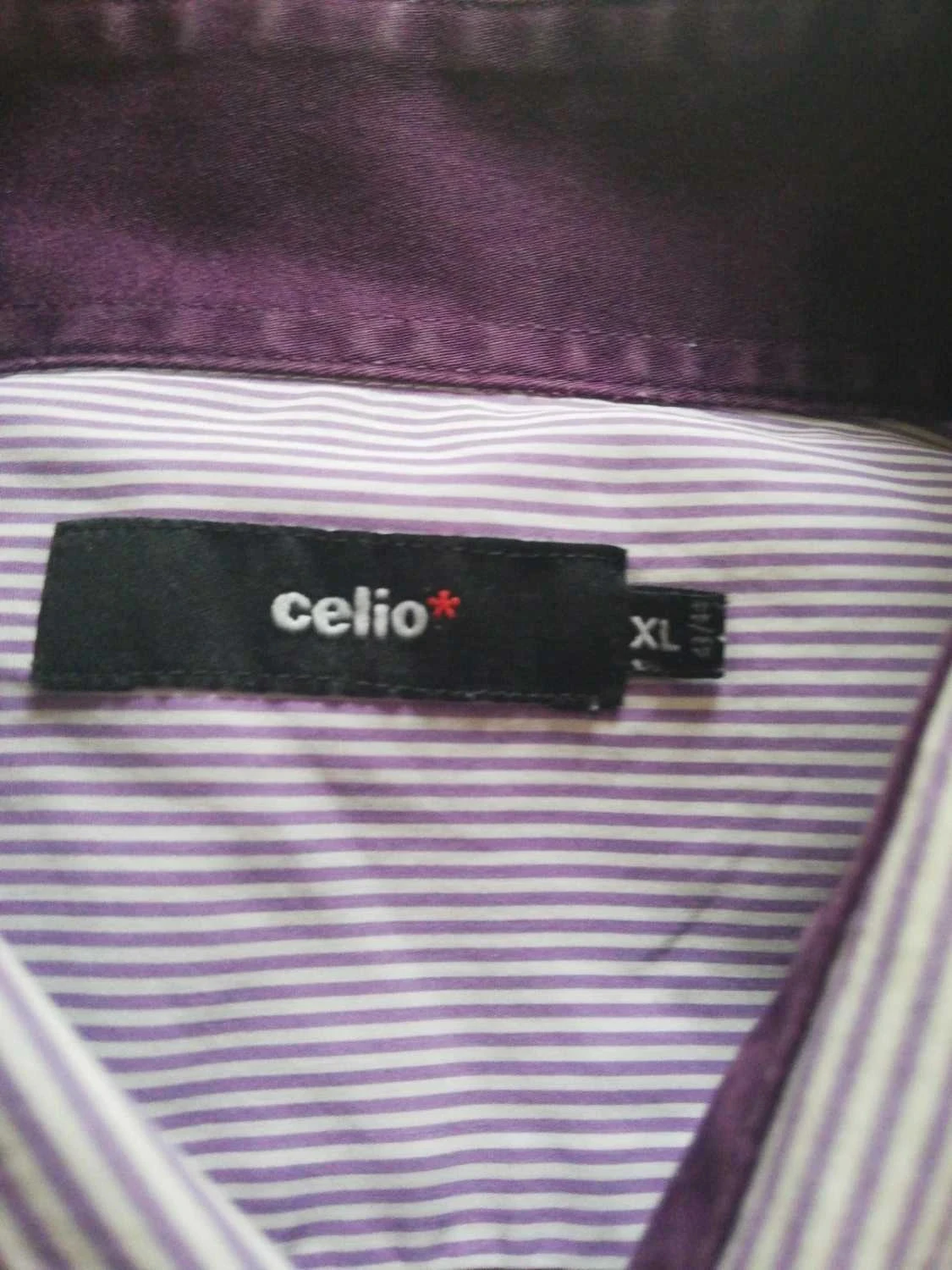Celio Chemise Homme XL Lila Blanc Très bon état chic casual – photo 4